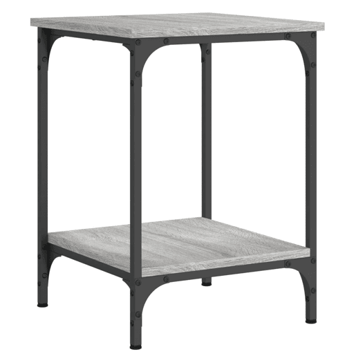 Mesa de Centro, Mesa baixa, 40x40x55 cm derivados de madeira cinzento sonoma