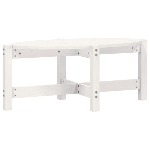 Mesa de Centro, Mesa baixa, 87x48x35 cm madeira de pinho maciça branco