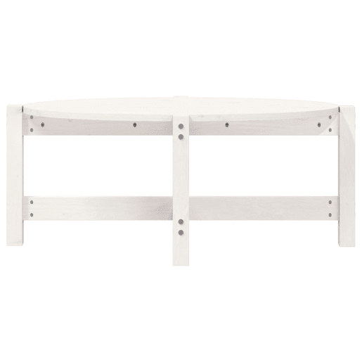 Mesa de Centro, Mesa baixa, 87x48x35 cm madeira de pinho maciça branco