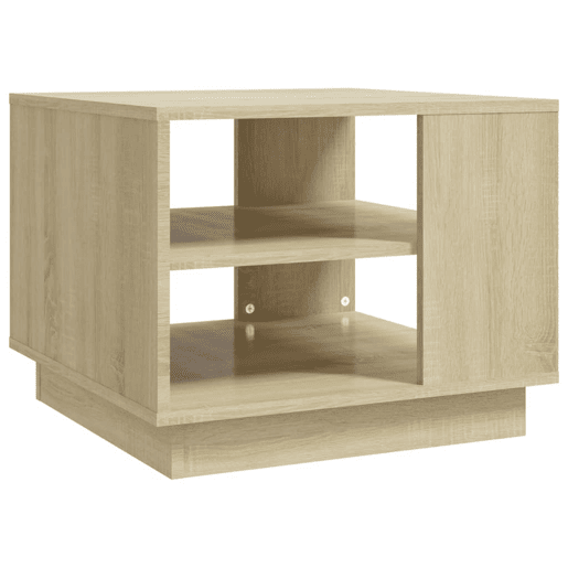 Mesa de Centro, Mesa baixa, 55x55x43 cm derivados de madeira carvalho sonoma