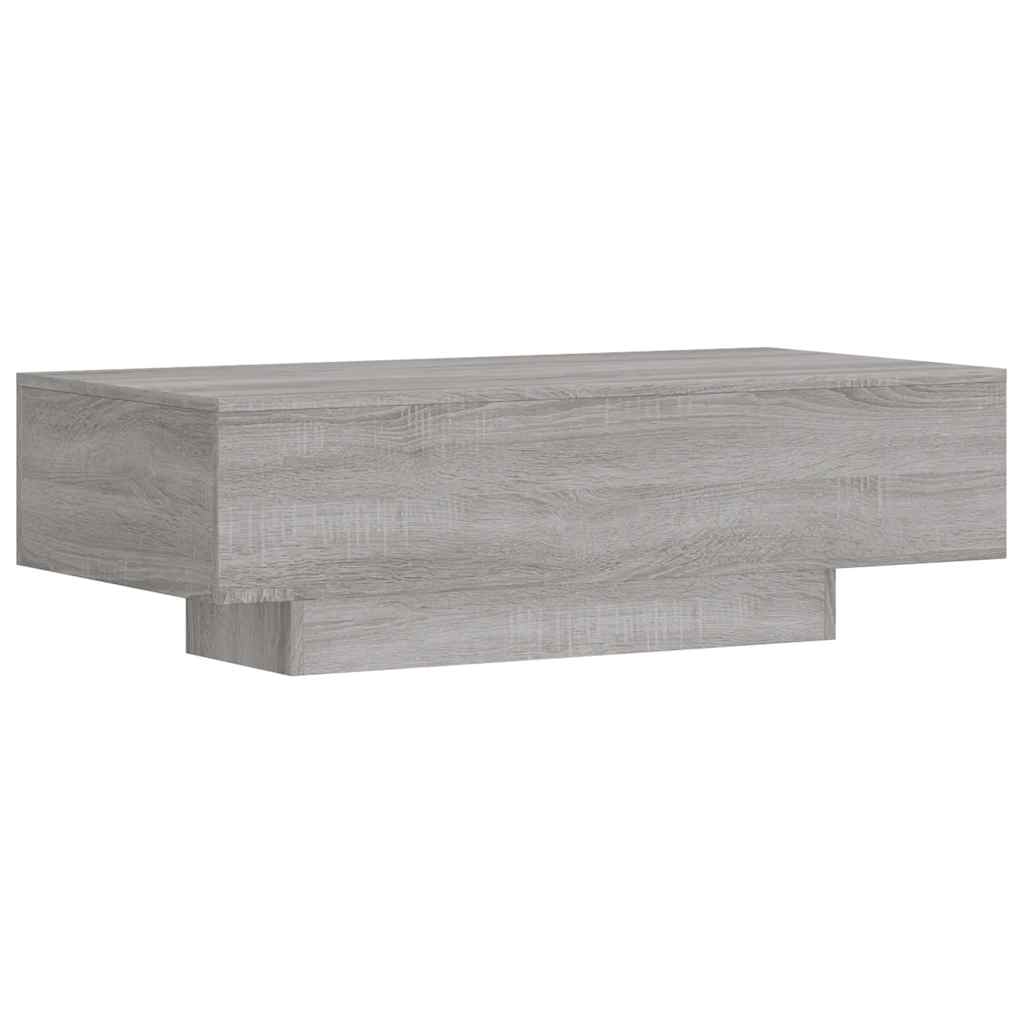 mesa de cafe - mesa de centro madera de ingenieria gris sonoma 100x495x31 cm