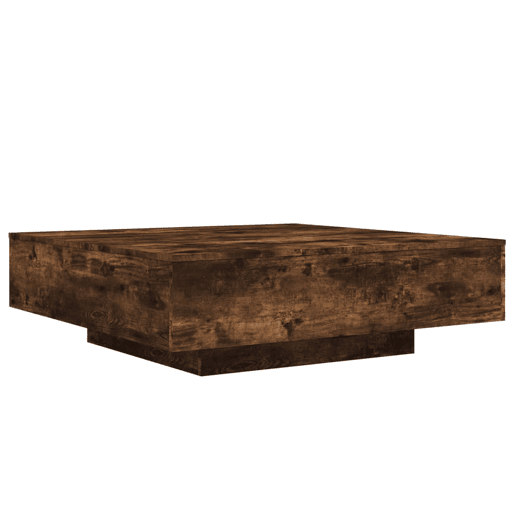 Mesa de Centro, Mesa baixa, 100x100x31 cm derivados madeira carvalho fumado