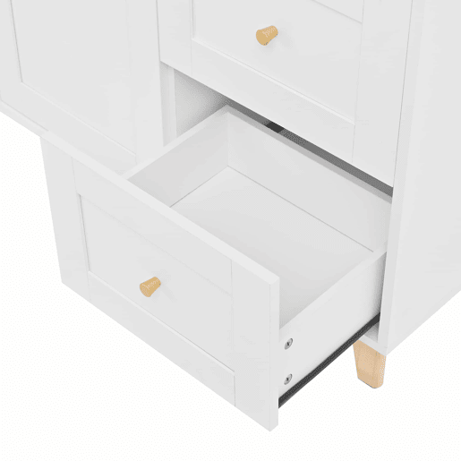 Armário alto 175 cm u2013 com tomadas, painel perfurado e arrumação u2013 branco