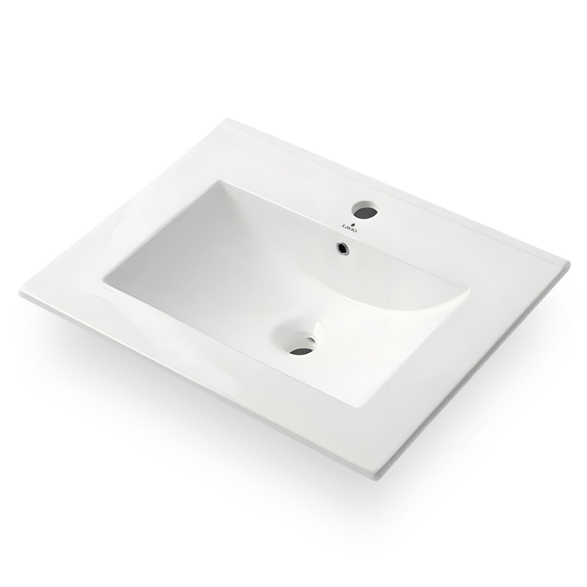 Lavabo encastrado rectangular NORDIS cerámica