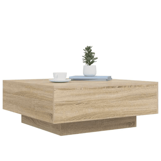 Mesa de Centro, Mesa baixa, 80x80x31 cm contraplacado carvalho sonoma