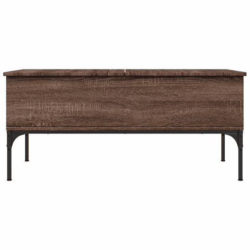 Mesa de Centro, Mesa baixa, 100x50x45cm deriv. madeirametal carvalho castanho