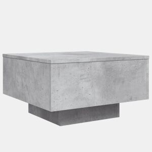 Mesa de Centro, Mesa baixa, 55x55x31 cm derivados de madeira cinza-cimento