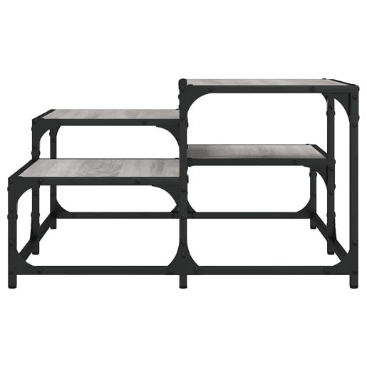 Mesa de Centro, Mesa baixa, 68x68x40 cm derivados de madeira cinzento sonoma