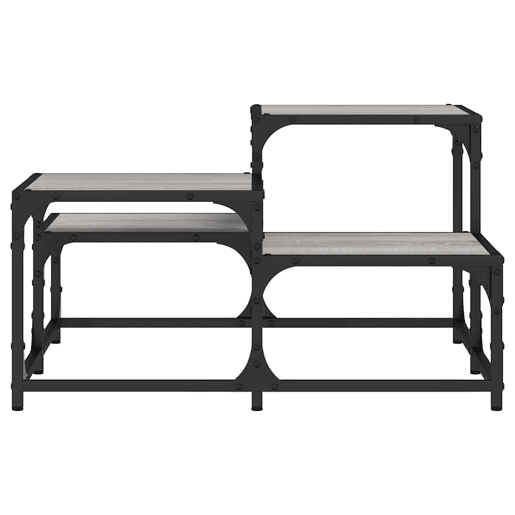 Mesa de Centro, Mesa baixa, 68x68x40 cm derivados de madeira cinzento sonoma