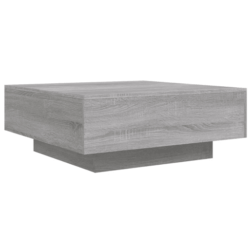 Mesa de Centro, Mesa baixa, 80x80x31 cm contraplacado cinzento sonoma