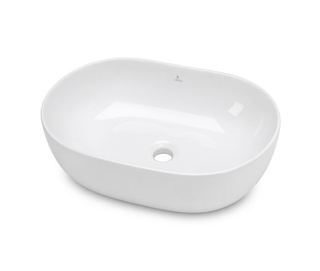 Lavabo sobre encimera ovalado elipse cerámica