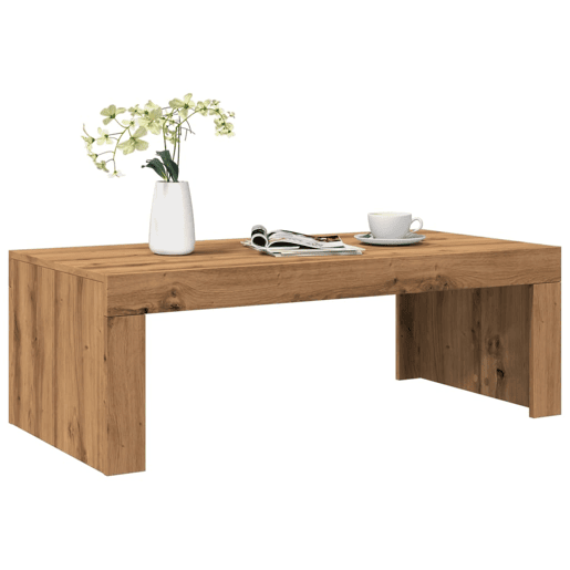 Mesa de Centro, Mesa baixa, 102x50x35 cm deriv. madeira carvalho artisiano