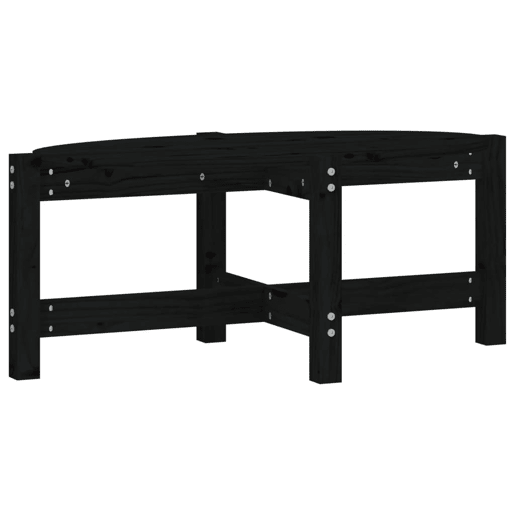 Mesa de Centro, Mesa baixa, 87x48x35 cm madeira de pinho maciça preto