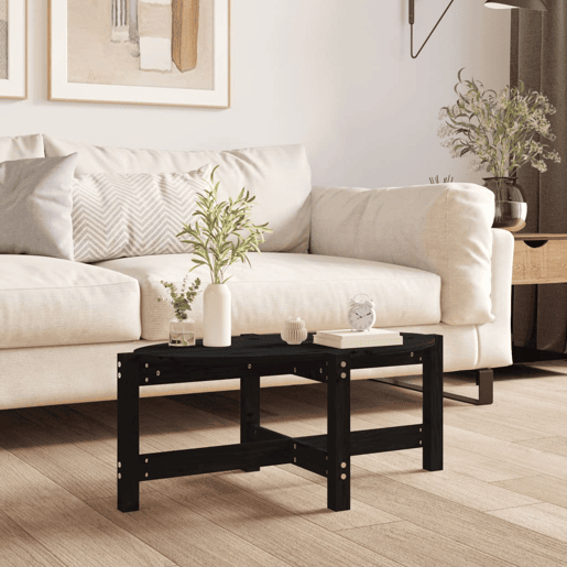 Mesa de Centro, Mesa baixa, 87x48x35 cm madeira de pinho maciça preto