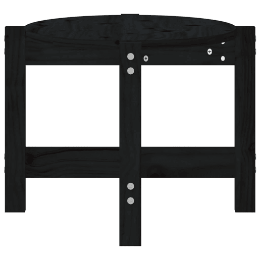 Mesa de Centro, Mesa baixa, 87x48x35 cm madeira de pinho maciça preto