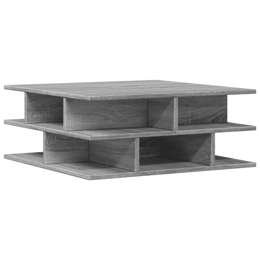 Mesa de Centro, Mesa baixa, 70x70x29 cm derivados de madeira cinzento sonoma