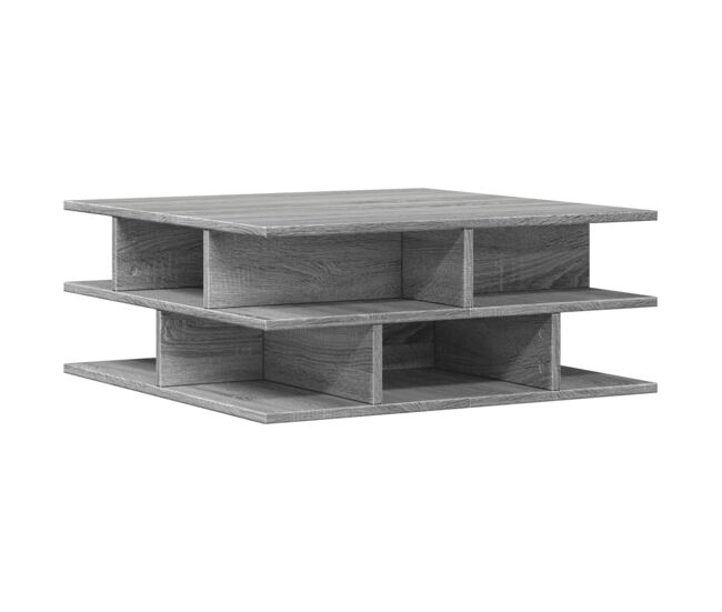 Mesa de café - mesa de centro madera de ingeniería gris sonoma 70x70x29 cm