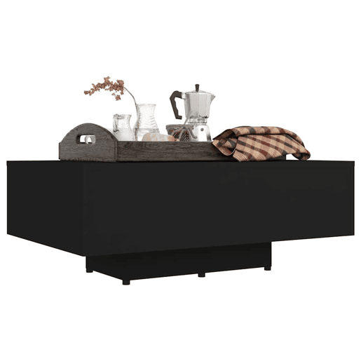 Mesa de Centro, Mesa baixa, 85x55x31 cm derivados de madeira preto