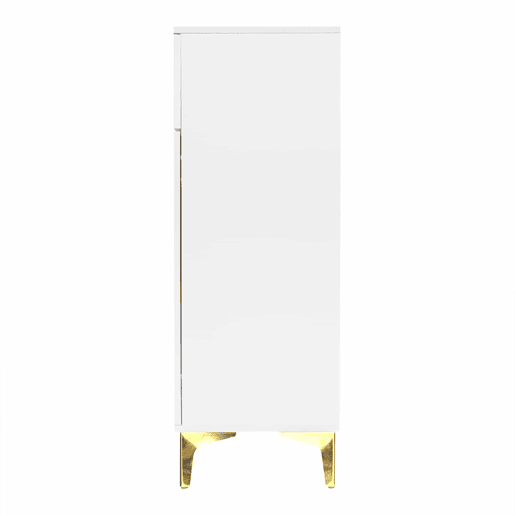 Aparador moderno - 2 portas com prateleiras reguláveis e 2 gavetas - Branco