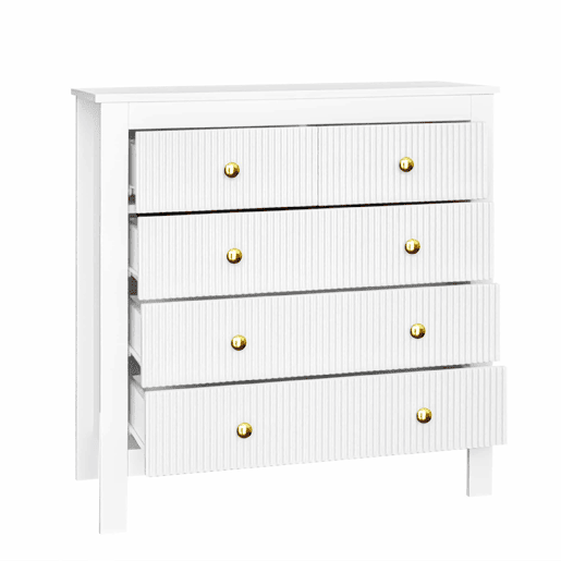 Aparador?Cómoda com 4 gavetas - aglomerado de partículas - Branco