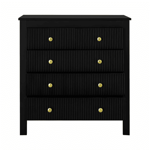 Aparador?Cómoda com 4 gavetas - aglomerado de partículas - Preto