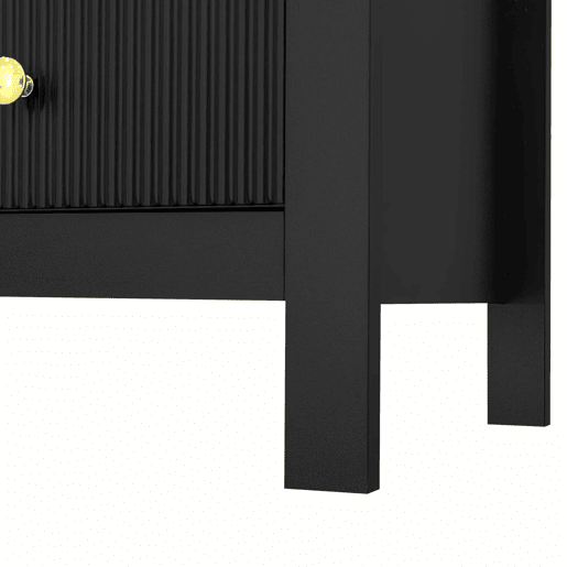 Aparador?Cómoda com 4 gavetas - aglomerado de partículas - Preto