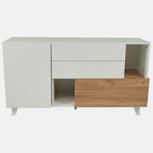Aparador moderno 150 cm - Aparador com arrumação - Branco brilhante