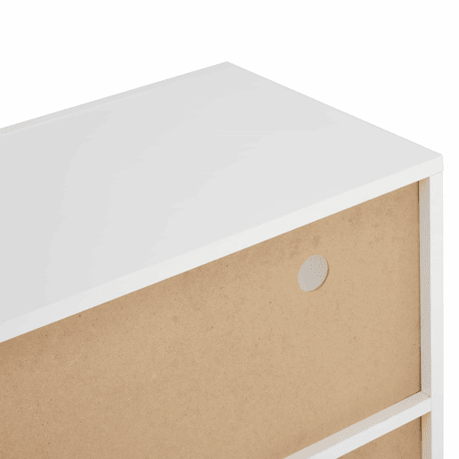 Aparador LED com 3 portas - Vitrina moderna com comando remoto - Branco