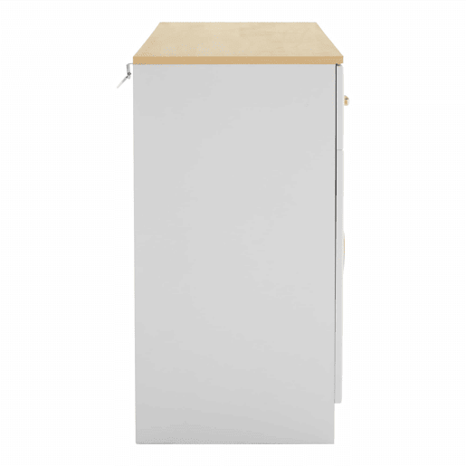 Aparador 140 cm - Com 4 gavetas e 4 portas tipo celeiro, estilo rústico moderno - Branco madeira Aparador 140 cm - Com 4 gavetas e 4 portas tipo celeiro, estilo rústico moderno - Branco madeira