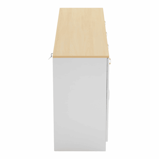Aparador 140 cm - Com 4 gavetas e 4 portas tipo celeiro, estilo rústico moderno - Branco madeira Aparador 140 cm - Com 4 gavetas e 4 portas tipo celeiro, estilo rústico moderno - Branco madeira