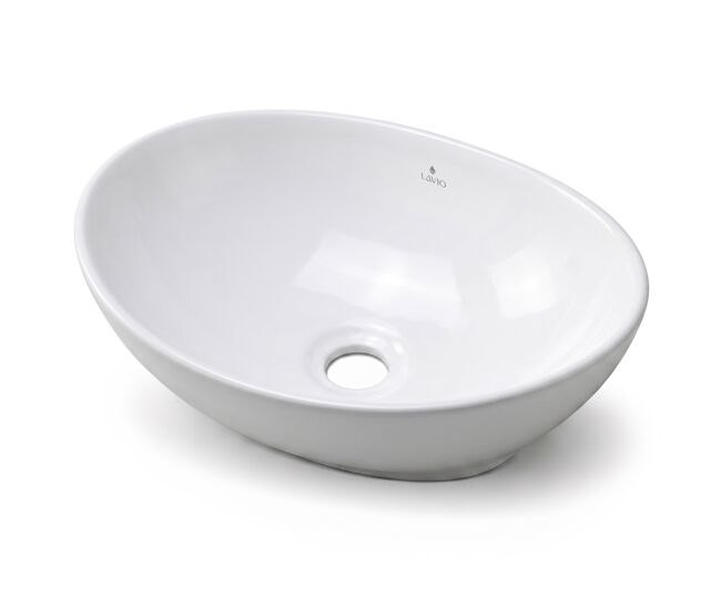 Lavabo sobre encimera ovalado ovalis cerámica