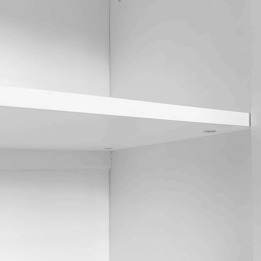 Aparador baixo - Estilo escandinavo - 2 portas decorativas com riscas verticais - Branco