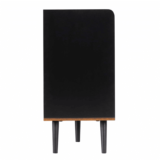 Aparador 117,5x40x80 cm - Três gavetas, design moderno em madeira - Preto