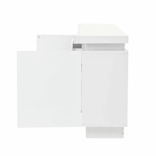 Aparador 140x35x72 cm - CĂ´moda com 3 gavetas e 2 portas - Branco Aparador 140x35x72 cm - CĂ´moda com 3 gavetas e 2 portas - Branco