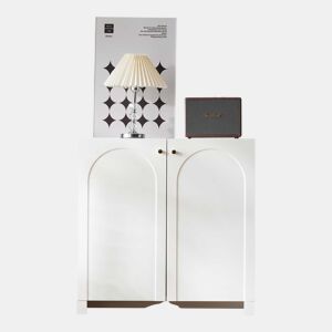 Aparador 80x40x80 cm - 2 portas, Highboard, Standschrank - Branco cremoso