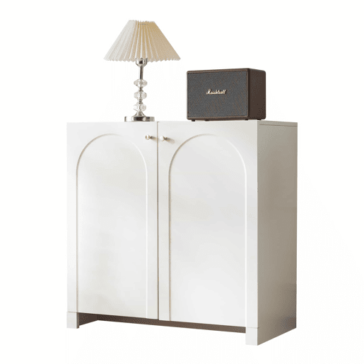 Aparador 80x40x80 cm - 2 portas, Highboard, Standschrank - Branco cremoso