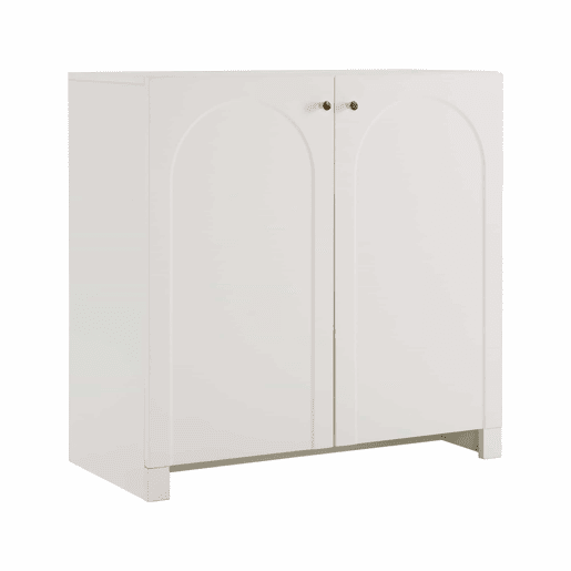 Aparador 80x40x80 cm - 2 portas, Highboard, Standschrank - Branco cremoso