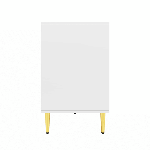 Aparador moderno - 4 portas com padrão ondulado - em MDF - Branco