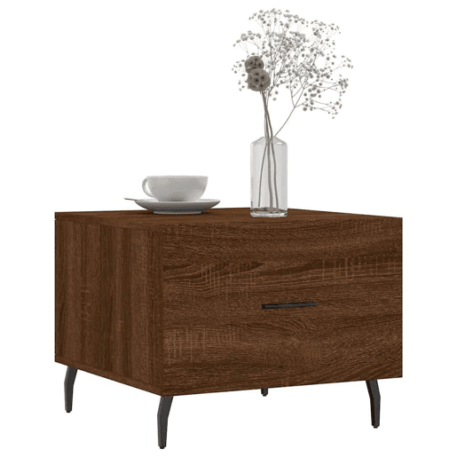 Mesa de Centro, Mesa baixa, 50x50x40 cm derivados madeira carvalho castanho