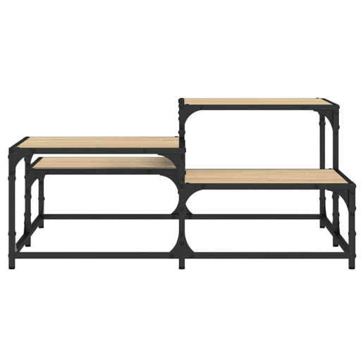 Mesa de Centro, Mesa baixa, 87,5x87,5x40cm derivados madeira carvalho sonoma