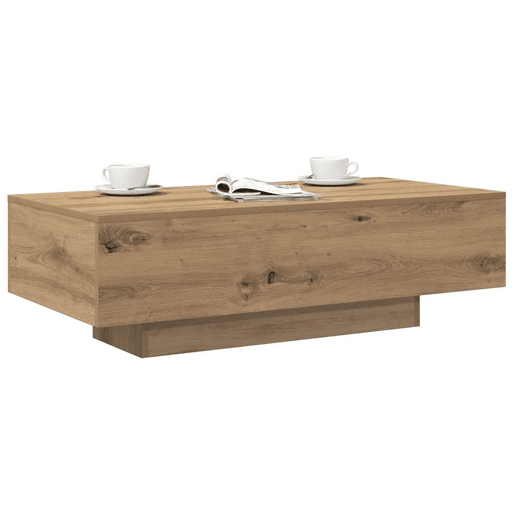 Mesa de Centro, Mesa baixa, 100x49,5x31 cm derivados madeira carvalho artisiano
