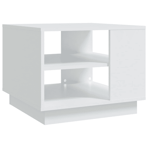 Mesa de Centro, Mesa baixa, 55x55x43 cm derivados de madeira branco