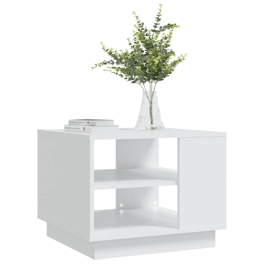 Mesa de Centro, Mesa baixa, 55x55x43 cm derivados de madeira branco