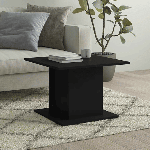Mesa de Centro, Mesa baixa, 55,5x55,5x40 cm derivados de madeira preto