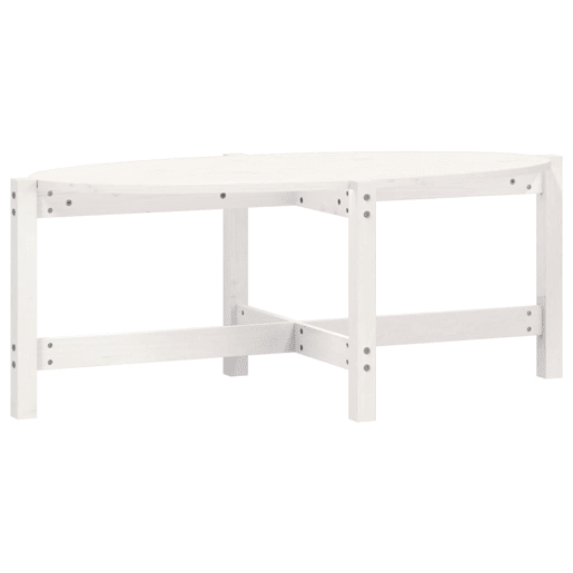 Mesa de Centro, Mesa baixa, 118x63x45 cm madeira de pinho maciça branco