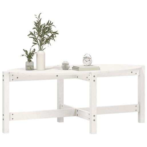 Mesa de Centro, Mesa baixa, 118x63x45 cm madeira de pinho maciça branco