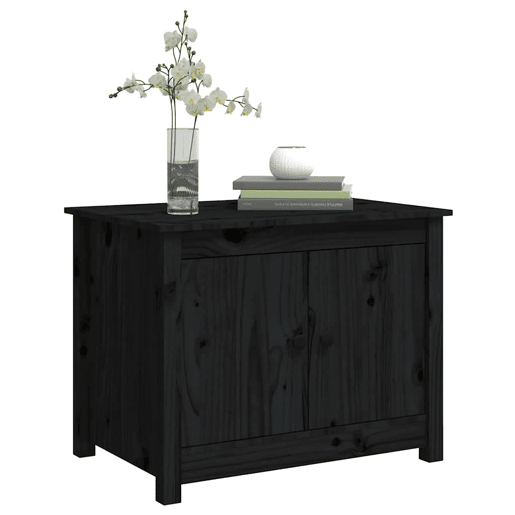 Mesa de Centro, Mesa baixa, 71x49x55 cm pinho maciço preto