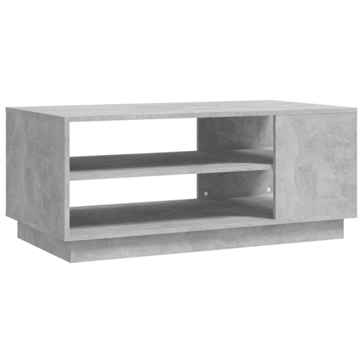 Mesa de Centro, Mesa baixa, 102x55x43 cm aglomerado cinzento cimento