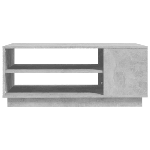 Mesa de Centro, Mesa baixa, 102x55x43 cm aglomerado cinzento cimento