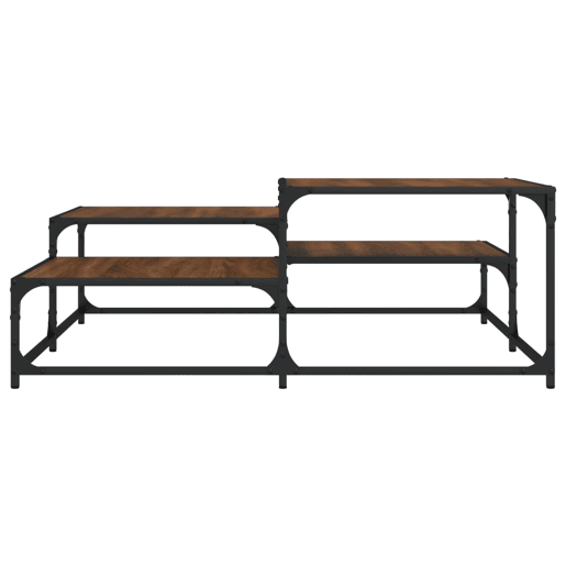 Mesa de Centro, Mesa baixa, 107x107x40cm derivados madeira carvalho castanho
